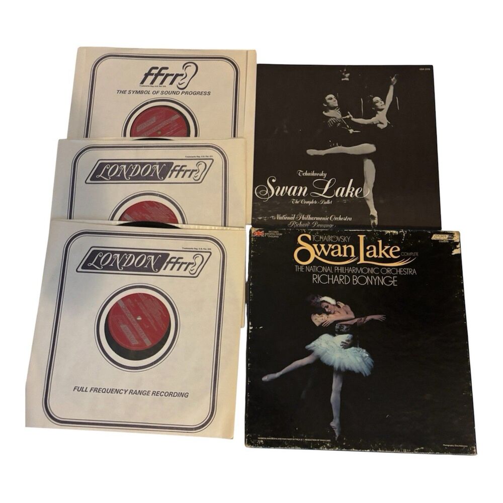 London FFRR Swan Lake Tchaikovsky Bonynge Vinyl 3 LP Record Box Set CSA 2315 12"